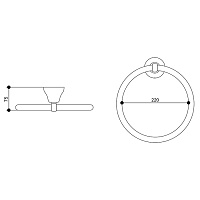 Bongio Axel Полотенцедержатель-кольцо, 22х7,5 см, цвет хром 15004CR00