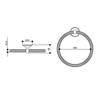 Bongio Fleur Полотенцедержатель-кольцо, 20х4,5 см, цвет хром 11004CR00