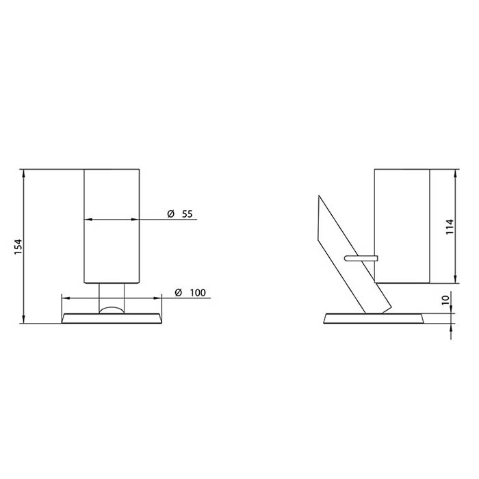 Bongio Mini One Стакан настольный, 15,5х5 см, цвет хром 29012CR00