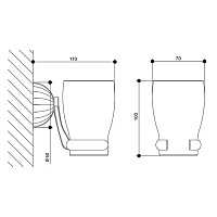 Bongio Radiant Стакан для зубных щеток подвесной, стеклянный матовый, цвет: золото 24К 02014OR00