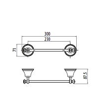 Gattoni Vivaldi Полотенцедержатель 30 см, цвет хром 2717/ABC0