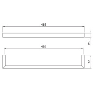 Fantini Linea Полотенцедержатель 45 cм, цвет черный матовый 92 13 7711