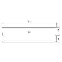 Fantini Linea Полотенцедержатель 60 cм, цвет хром 92 02 7707