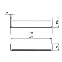 Fantini Young Полотенцедержатель 45 cм, цвет хром 96 02 7614
