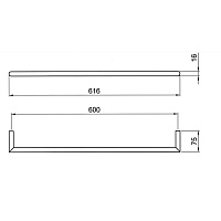 Fantini Young Полотенцедержатель 60 cм, цвет хром 96 02 7607