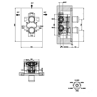 Gessi Встраиваемая часть термостатического смесителя (до 3-х источников), цвет: хром 09269#031