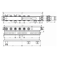 Axor Скрытая часть для термостата Select, для 4 потребителей 18312180