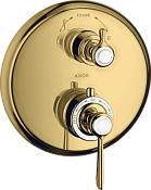 Axor Montreux Термостат для душа встраиваемый на 2 потребителя, цвет: полированное золото 16821990