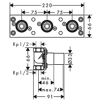 Axor Showers Скрытая часть для термостата 800 45442180