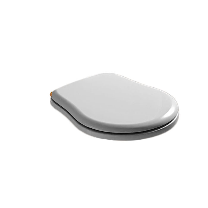 Kerasan Retro Крышка-сиденье для унитаза, с микролифтом, крепление золото, цвет: Bianco lucido 108701