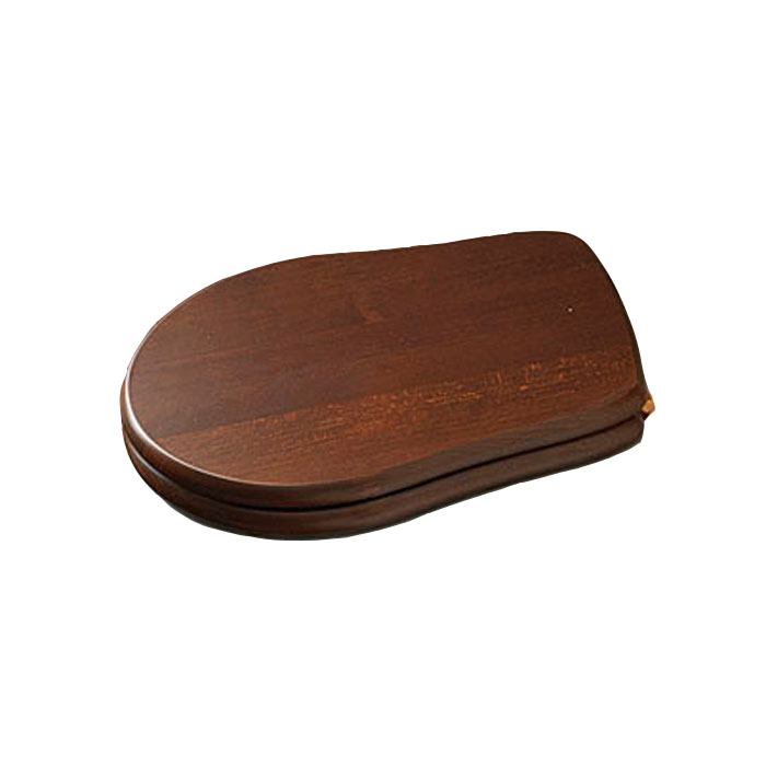 Kerasan Retro Крышка-сиденье для унитаза, с микролифтом, крепление золото, цвет: Noce massello 108740