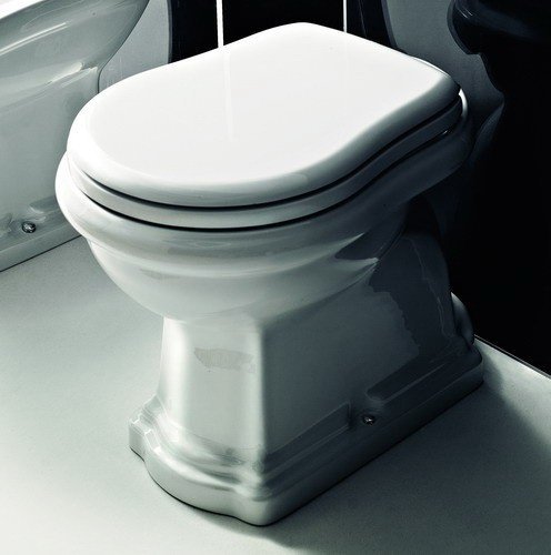 Kerasan Retro Крышка-сиденье для унитаза, с микролифтом, крепление хром, цвет: Bianco lucido 108801