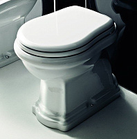 Kerasan Retro Крышка-сиденье для унитаза, с микролифтом, крепление хром, цвет: Bianco lucido 108801