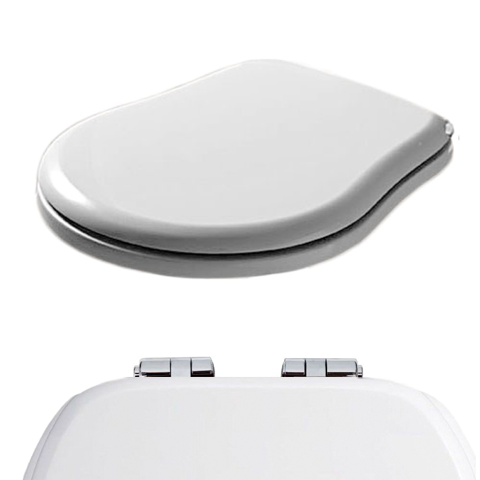Kerasan Retro Крышка-сиденье для унитаза, крепление хром, цвет: Bianco lucido 109001