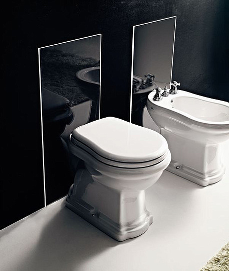 Kerasan Retro Крышка-сиденье для унитаза, крепление хром, цвет: Bianco lucido 109001