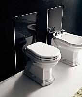 Kerasan Retro Крышка-сиденье для унитаза, крепление хром, цвет: Bianco lucido 109001