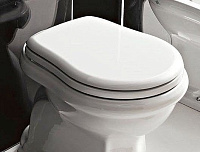 Kerasan Retro Крышка-сиденье для унитаза, крепление хром, цвет: Bianco lucido 109001