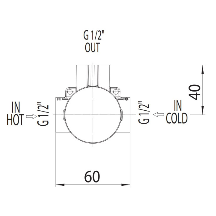 Bossini Встраиваемая часть смесители для душа на 1 потребитель Z00007