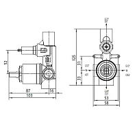 Bossini Liberty Встраиваемая часть смесителя с девиатором, 2 потребителя Z00005