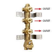 Bossini Встраиваемая часть с 3 запорн. клапанами Z030202000