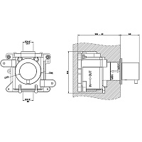 Gessi 316 Bath-Shower Запорный вентиль для термостата, внешняя часть, цвет: steel brushed 54564#239