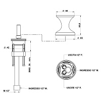 Bongio Soffi Переключатель на борт ванны, цвет хром 60566CR00