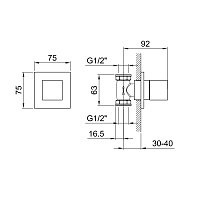 Fantini AR/38 Запорный вентиль, 1/2, цвет хром 38 02 3335B