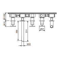 Fantini Внутренняя часть смесителя для ванны, 1/2 47 00 P019A