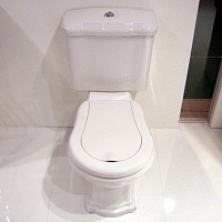 Kerasan Retro Крышка-сиденье для унитаза, с микролифтом, крепление бронза, цвет: Bianco lucido 108401