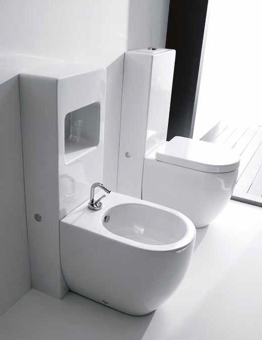 Kerasan Ego Бачок напольный для биде, с вырезом для аксессуаров, цвет: Bianco 2482 bi