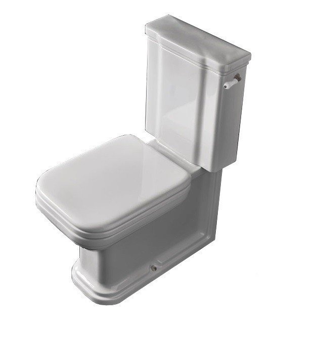 Kerasan Waldorf Бачок для унитаза моноблок с боковой ручкой, без механизма, цвет: Bianco lucido 417901