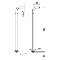Nicolazzi Ножки для смесителя, цвет: золото 5574GO
