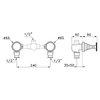 Stella Titian Внешняя часть встраиваемого смесителя для душа 3292TR, цвет: хром TT 01300 CR00