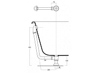 Simas Слив перелив для ванн 30100/30101, цвет бронза 120017br