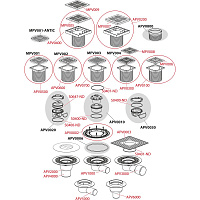 Alcaplast APV Сливной трап 10,5x10,5/5, цвет: хром APV1