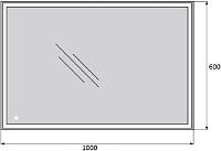 BelBagno Зеркало 100х3хh60 см. SPC-GRT-1000-600-LED-TCH