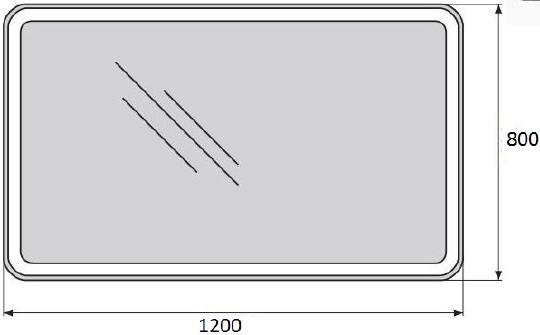 BelBagno Зеркало 120х3хh80 см. SPC-MAR-1200-800-LED-BTN