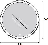 BelBagno Зеркало круглое 80х3хh80 см. SPC-RNG-800-LED-TCH