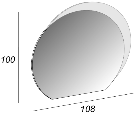 Cezares Зеркало круглое, круглый, 108х2хh100 см. 44773