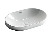 Ceramicanova Element Раковина встра. сверху столешницы 60х40 см, с переливом, цвет: белый глянцевый CN5020