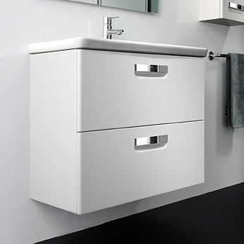 Roca Gap Тумба под раковину, подвесная 60х41,2х60h см, с 2мя выдвижными ящиками, цвет: белый матовый ZRU9302734