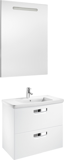 Roca Gap Тумба под раковину, подвесная 60х41,2х60h см, с 2мя выдвижными ящиками, цвет: белый матовый ZRU9302734