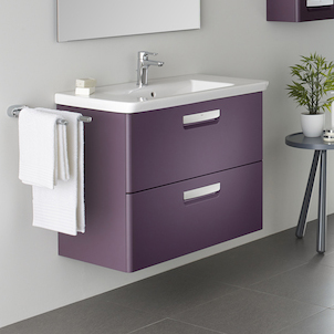Roca Gap Тумба под раковину, подвесная 60х41,2х60h см, с 2мя ящиками, цвет: фиолетовый матовый ZRU9302742