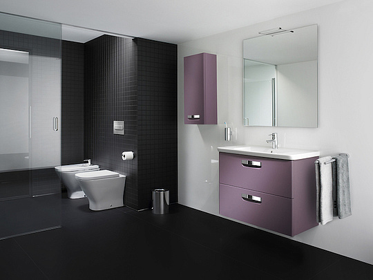 Roca Gap Тумба под раковину, подвесная 60х41,2х60h см, с 2мя ящиками, цвет: фиолетовый матовый ZRU9302742