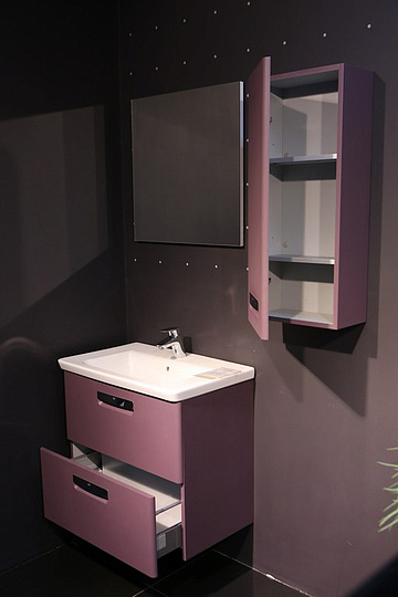 Roca Gap Тумба под раковину, подвесная 60х41,2х60h см, с 2мя ящиками, цвет: фиолетовый матовый ZRU9302742