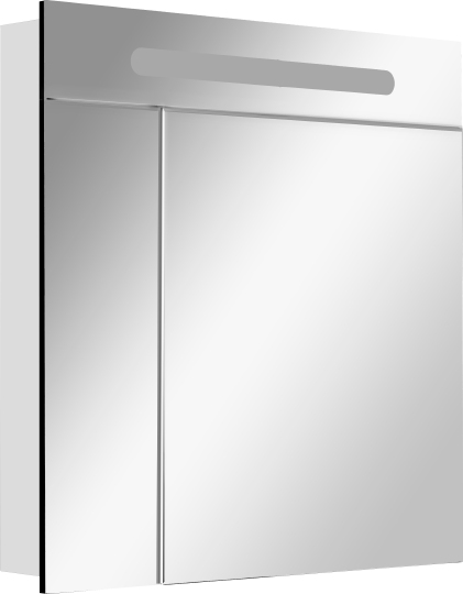 Roca Victoria Nord Зеркальный шкаф 80х81 см, с подсветкой, без выключателя, цвет: белый глянцевый ZRU9000033