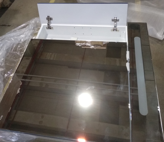 Roca Victoria Nord Зеркальный шкаф 80х81 см, с подсветкой, без выключателя, цвет: белый глянцевый ZRU9000033