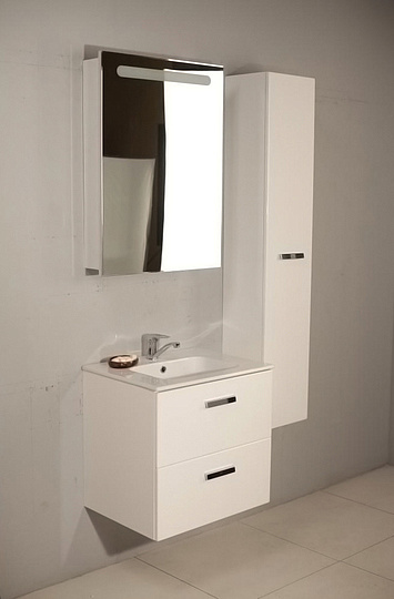 Roca Victoria Nord Зеркальный шкаф 60х81 см, с подсветкой, прав, без выключателя, цвет: белый глянец ZRU9000030