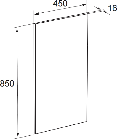 Roca Gap Зеркало 45х85 см, со светильником, без выключателя ZRU9000090