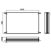 Emco Asis Prestige Встраиваемая монтажная рама для зерк. шкафа 101,5х14,7хh66,5 cм, 9897 000 21